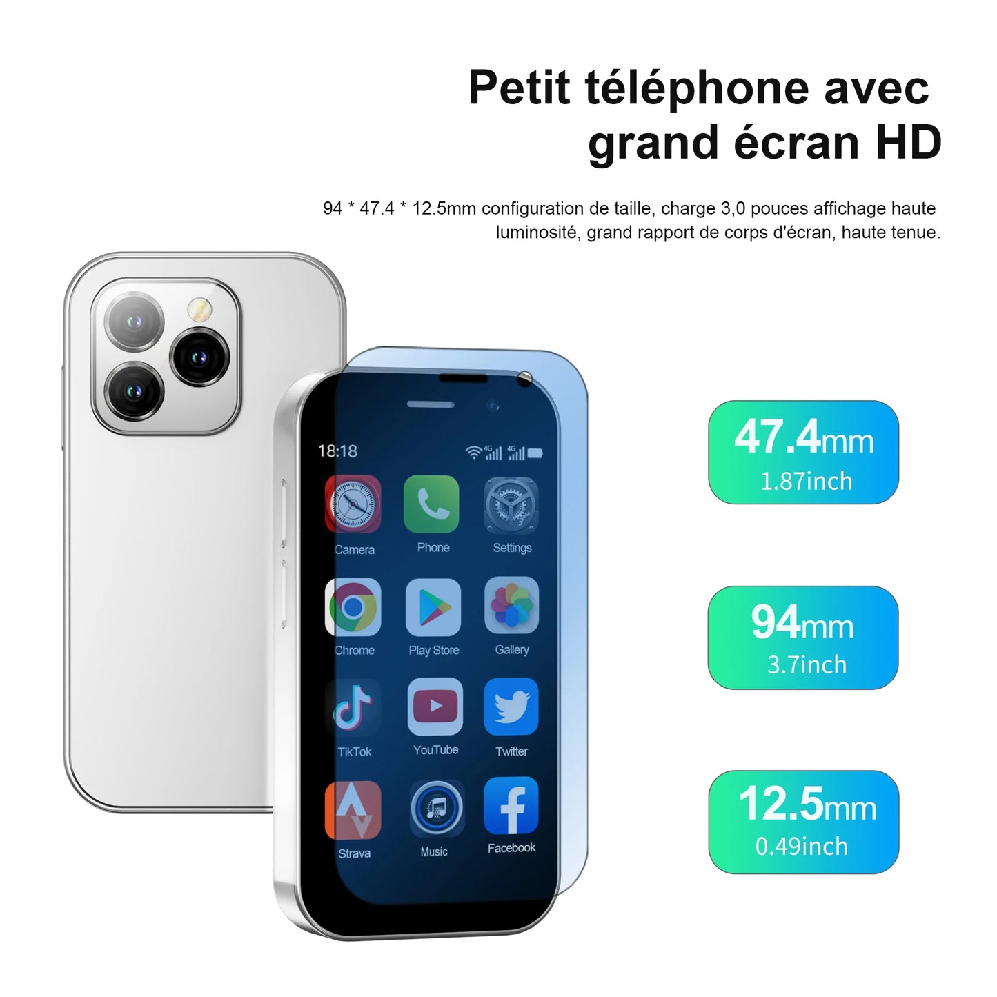 SERVO KING8000 Mini Smartphone 4G LTE