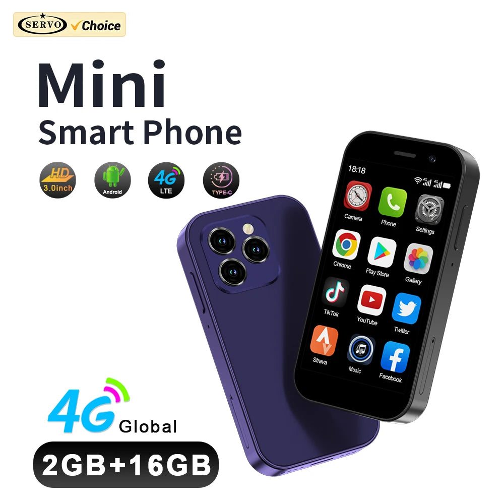 SERVO KING8000 Mini Smartphone 4G LTE
